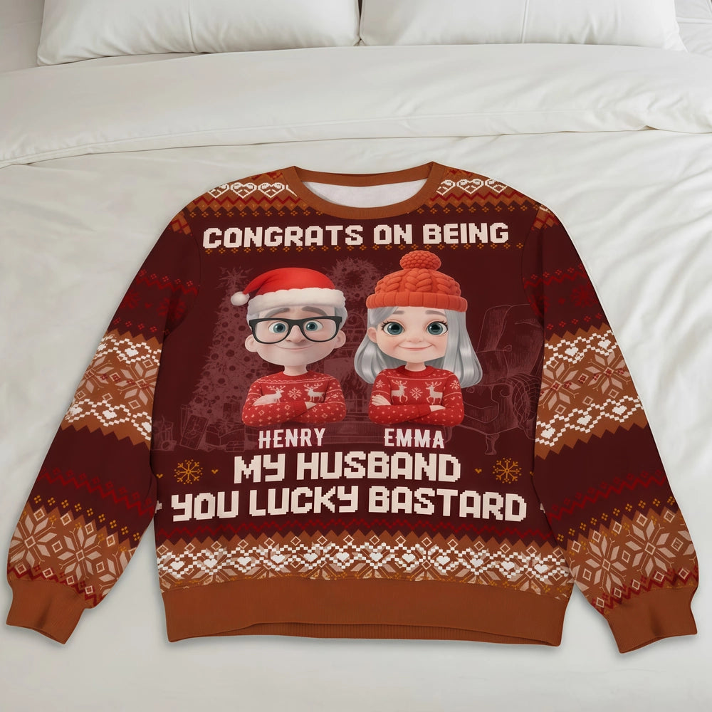 Personalized Christmas Sweater for Couples - Funny Holiday Gift Cloth MagicInPrints