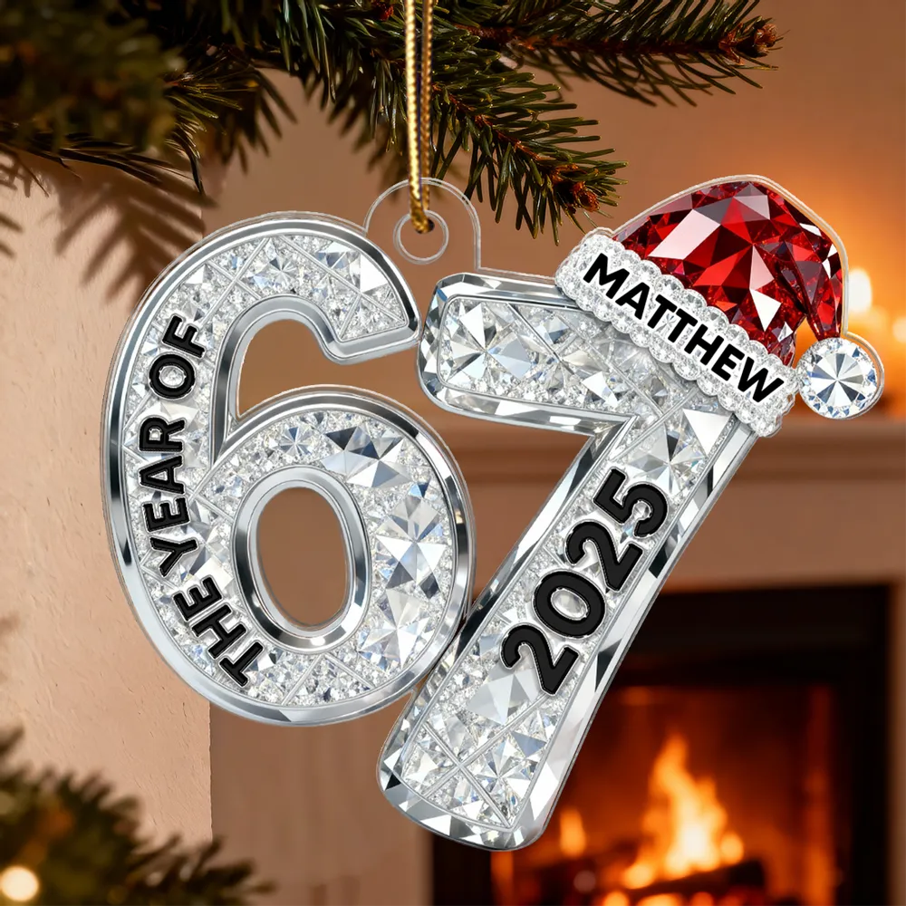 Personalized Christmas Ornament for 67th Birthday - Custom Name and Year Keepsake Ornament MagicInPrints
