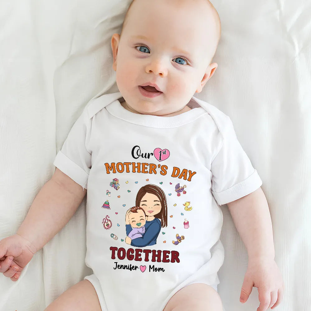Personalized Mother and Baby Matching T-Shirts - First Mother's Day Gift Cloth MagicInPrints