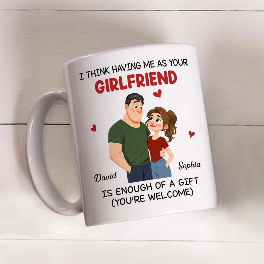 Personalized Girlfriend Mug for Couples - Romantic Gift Cup MagicInPrints