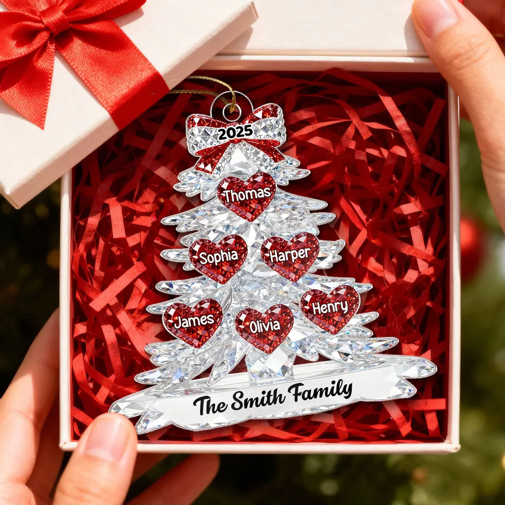 Personalized Family Christmas Tree Ornament with Names - Holiday Decoration Ornament MagicInPrints