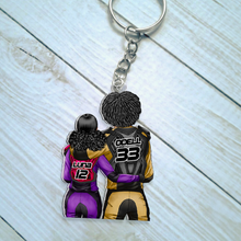 Load image into Gallery viewer, Personalized Motocross Couple Keychain – Unique Gift for Motorcycle Lovers Keychains PopCulturePrints
