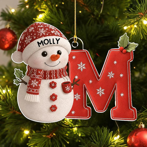Personalized Snowman Acrylic Ornament Unique Christmas Gift for Family