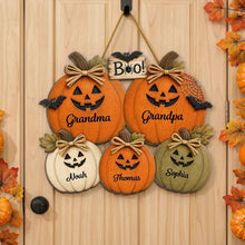 Load image into Gallery viewer, Personalized Halloween Wooden Sign for Grandparents Family Gift
