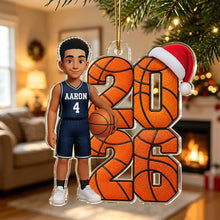 Load image into Gallery viewer, Personalized Acrylic Basketball Player Ornament Gift for Son
