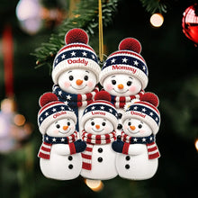 Load image into Gallery viewer, Personalized Acrylic Christmas Ornament Snowman Family Gift for Grandma
