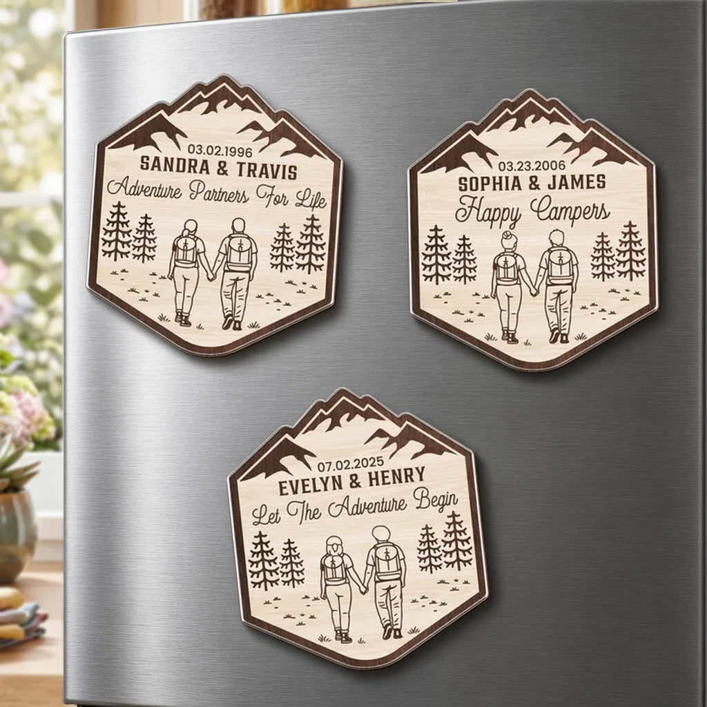 Personalized Acrylic Magnet Adventure Partners Gift for Couples