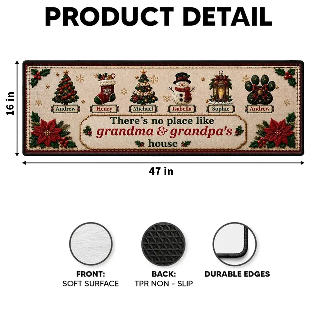 Personalized Doormat with Grandma & Grandpa's House Design Gift for Family