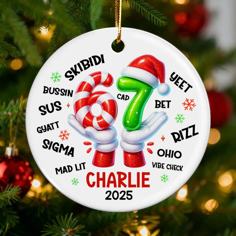 Personalized Christmas Ornament for Teens - Fun Holiday Decoration 2025 Ornament MagicInPrints