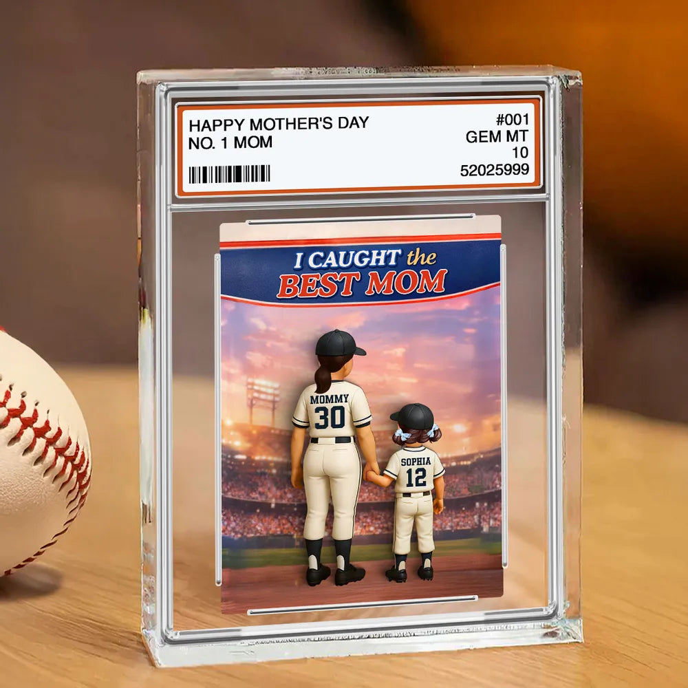 Personalized Baseball Mom Plaque for Mother's Day - Custom Family Gift Plaque MagicInPrints