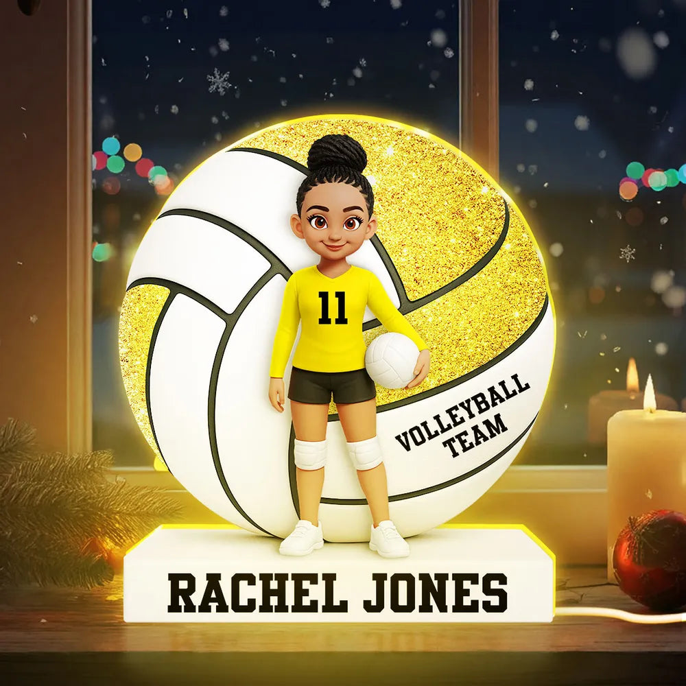 Custom Volleyball Team LED Night Light for Kids - Personalized Gift Plaque MagicInPrints