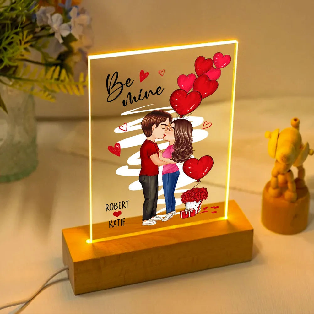 Custom Romantic Acrylic Night Light for Couples - Valentine's Day Gift Plaque MagicInPrints