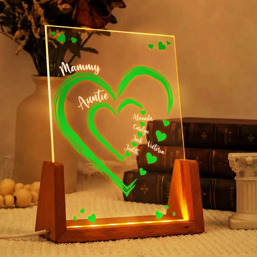Personalized Heart Acrylic Plaque for Family - Mother's Day Gift Plaque MagicInPrints
