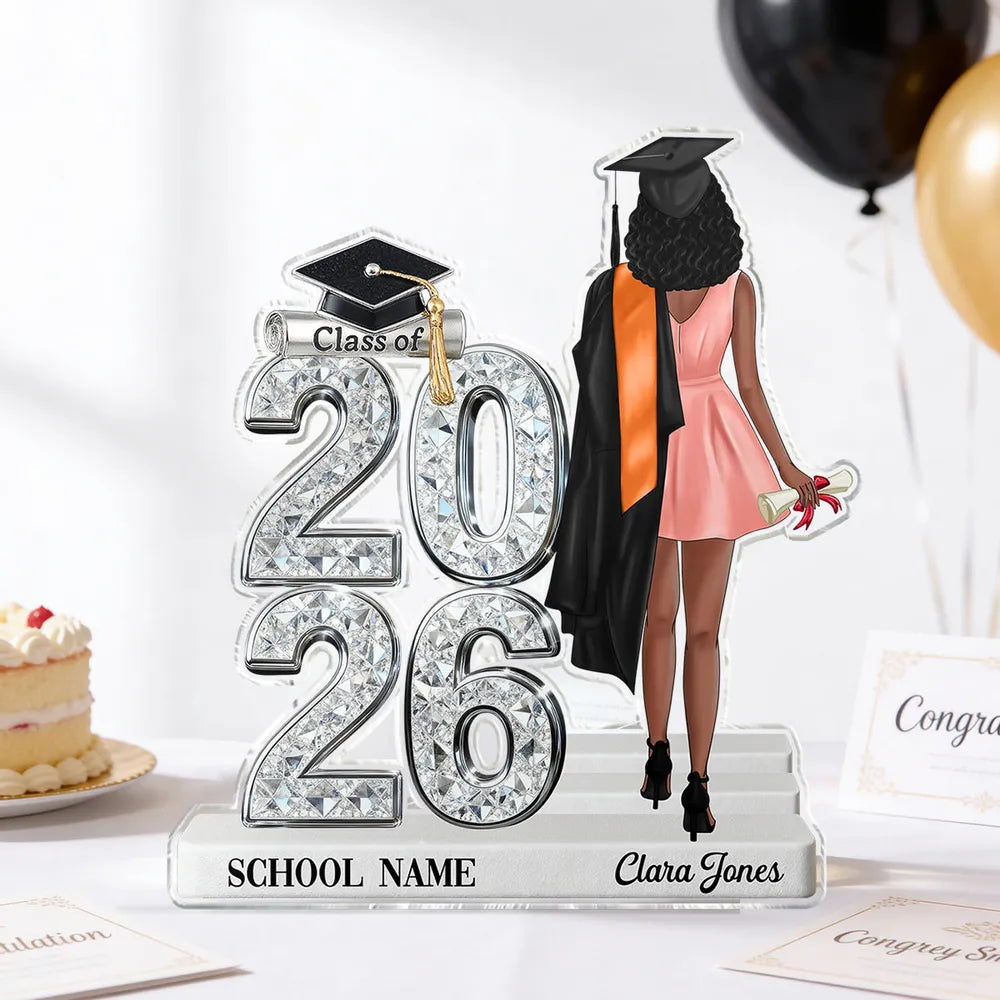 Personalized Graduation Acrylic Plaque for Her - Class of 2026 Keepsake Gift Plaque MagicInPrints