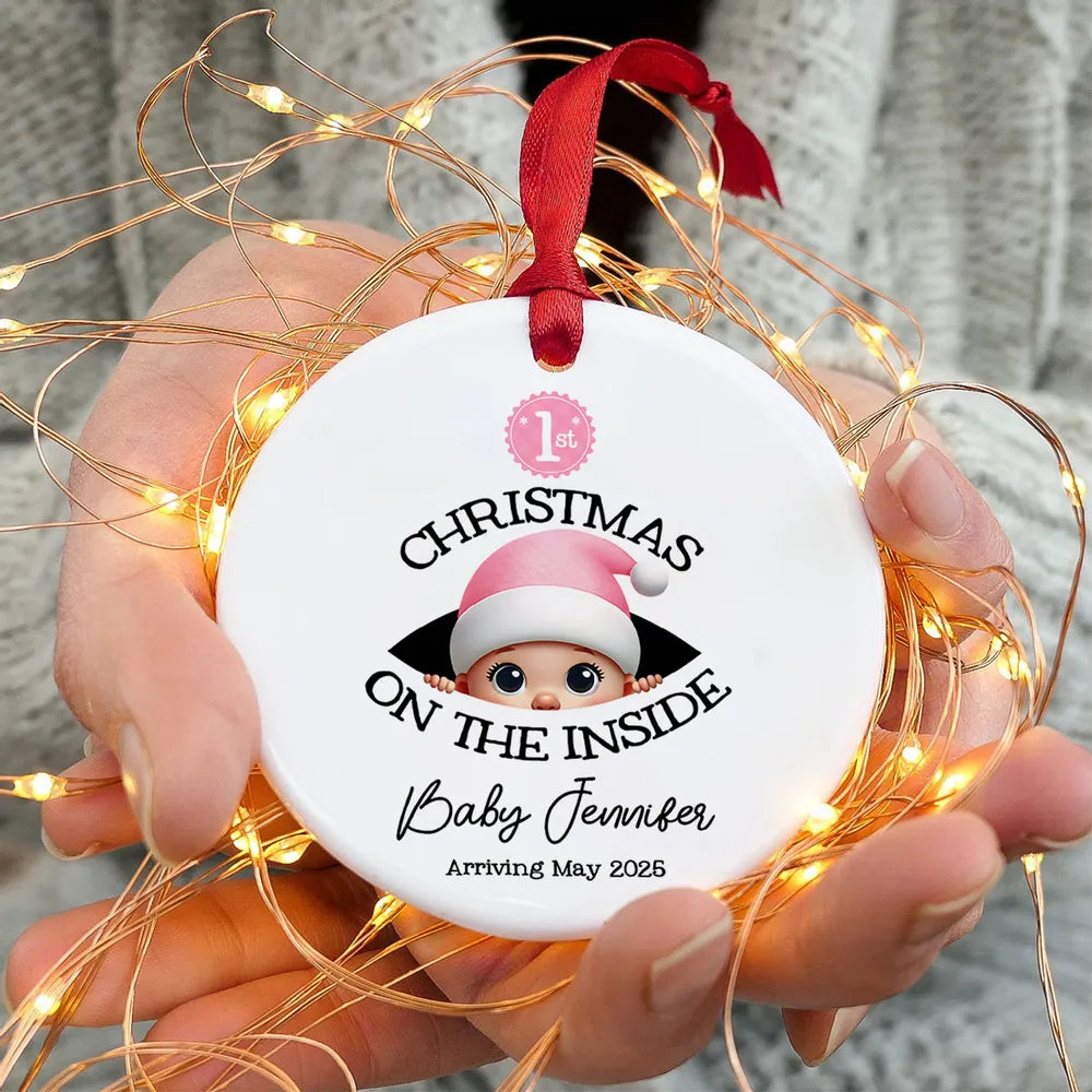 Personalized Baby's First Christmas Ornament for Expecting Parents - Holiday Keepsake Ornament MagicInPrints