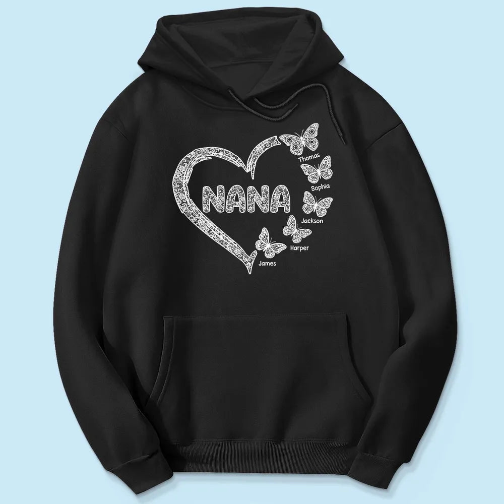 Personalized Nana T-Shirt for Grandparents with Butterfly Design - Family Gift Cloth MagicInPrints