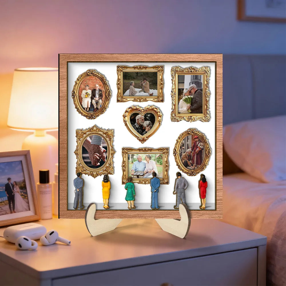 Custom Family Photo Frame Collage for Seniors - Perfect Gift for Grandparents Plaque MagicInPrints