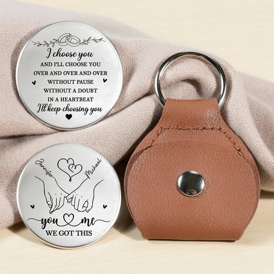 Personalized Engraved Keychain for Couples - Romantic Gift for Anniversary Keychain MagicInPrints