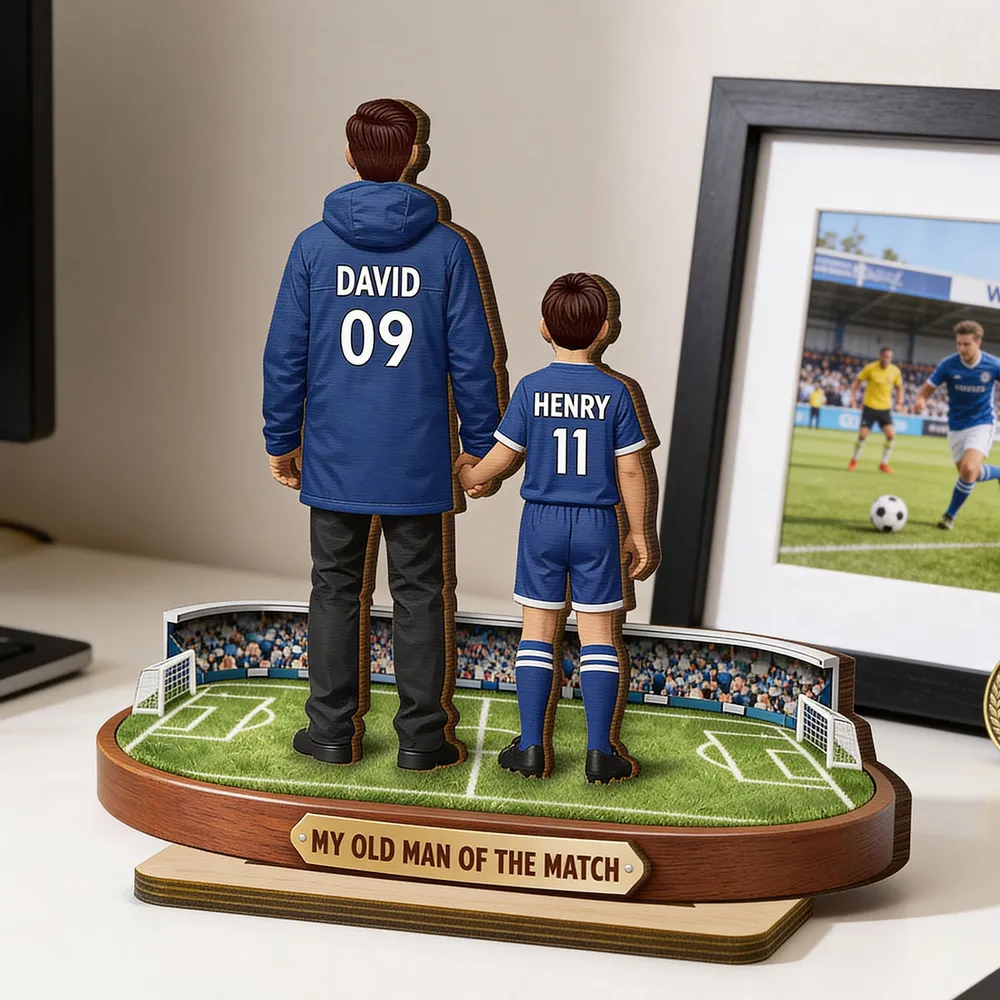 Personalized Soccer Family Figurine for Dad - Father's Day Gift Plaque MagicInPrints