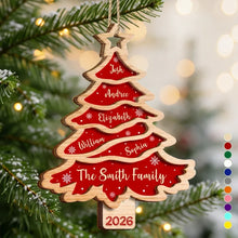 Load image into Gallery viewer, Personalized Wooden Christmas Ornament Family Gift Decor

