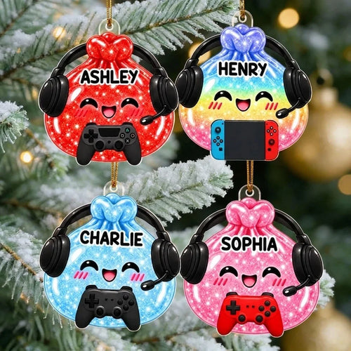 Personalized Gamer Acrylic Ornament Cute Christmas Gift for Kids