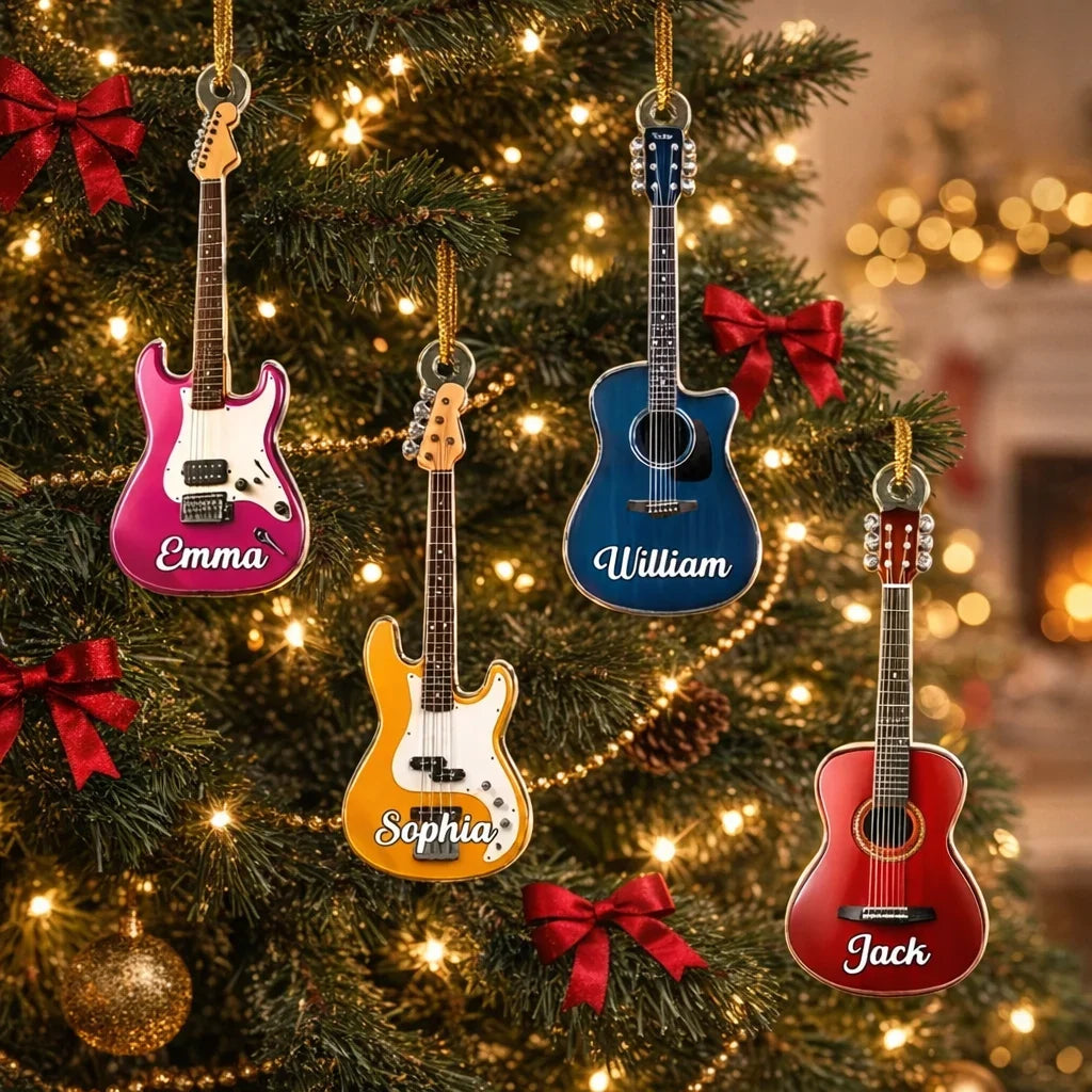 Personalized Guitar Acrylic Ornament Custom Gift for Music Lovers