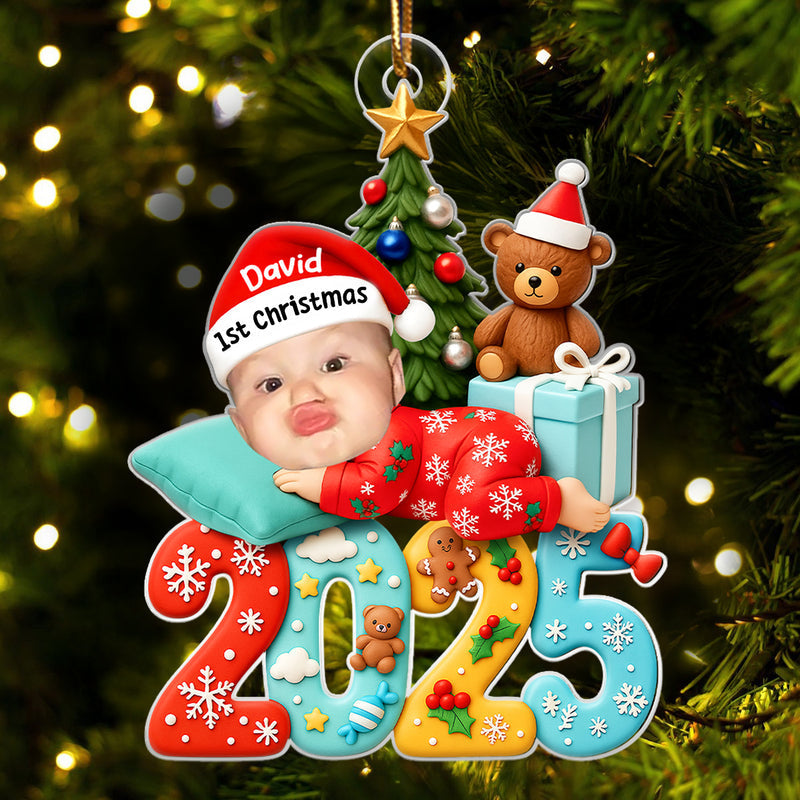 Personalized Baby's First Christmas Ornament 2023 - Custom Photo Keepsake Ornament MagicInPrints