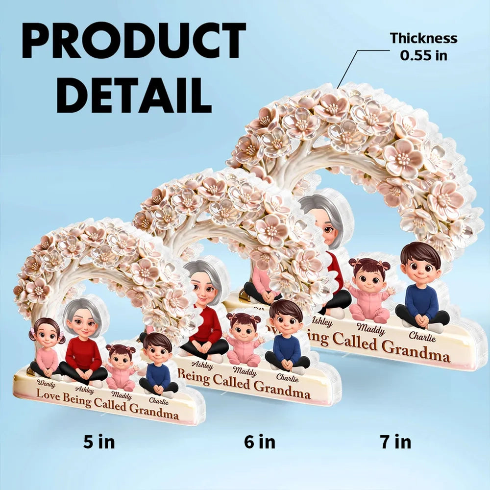 Personalized Family Tree Sculpture for Grandma - Sentimental Gift for Mother's Day Plaque MagicInPrints