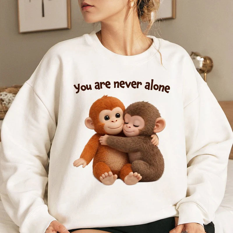 Personalized Monkey Sweatshirt for Women - Cute Cozy Gift Cloth MagicInPrints