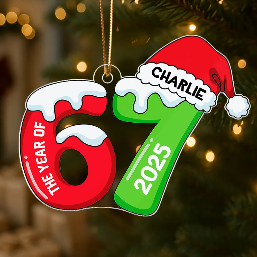 Personalized Gingerbread Ornament for Christmas - Custom Name and Year Ornament MagicInPrints