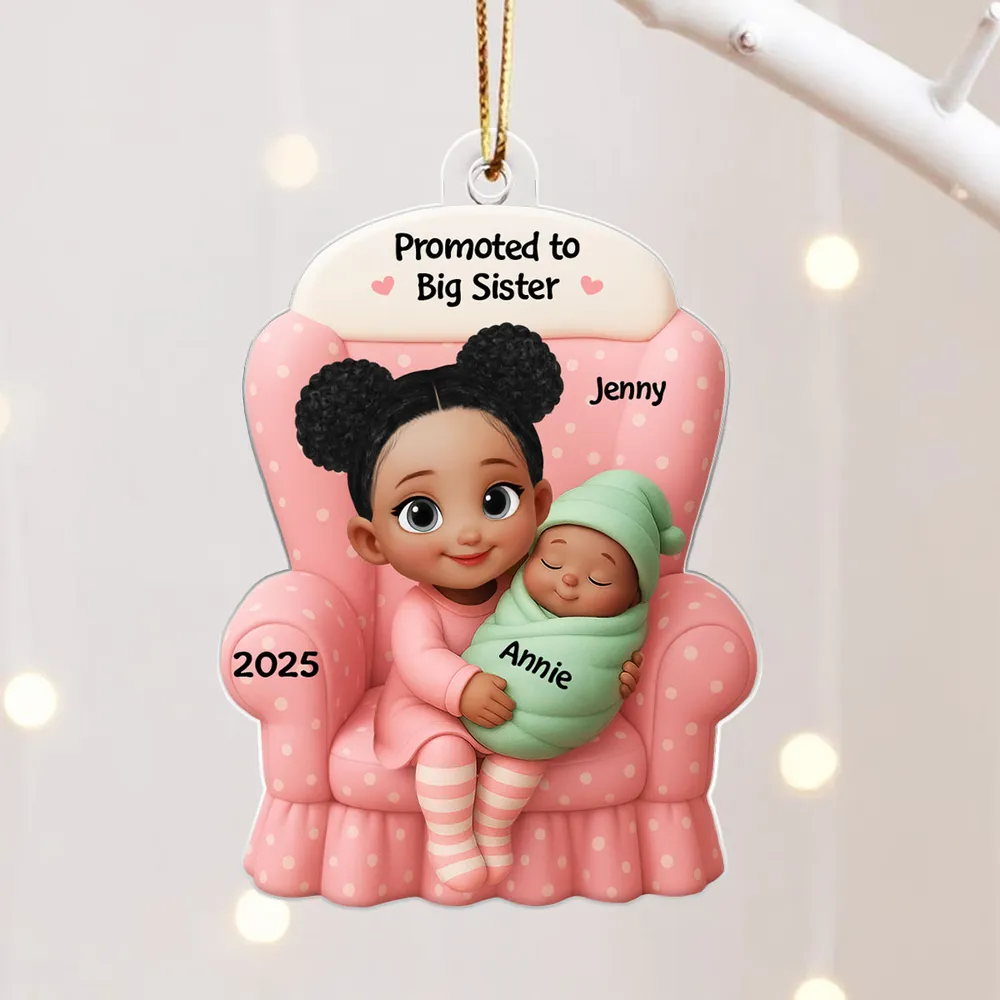 Personalized Big Sister Ornament for Kids - Christmas Gift 2025 Ornament MagicInPrints