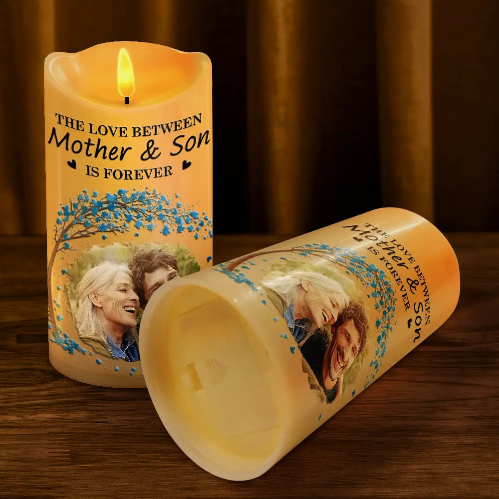Customizable LED Candle for Mother & Daughter - Sentimental Gift Lamp MagicInPrints