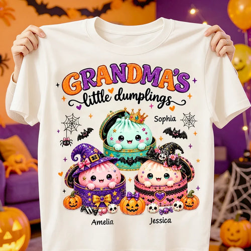 Personalized Halloween Classic Tee for Grandma with Cute Illustration