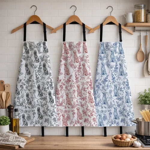 Personalized Dog Lover Apron with 3 Pockets for Mom Gift