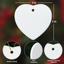 Load image into Gallery viewer, Personalized Ceramic Heart Ornament Custom Photo Remembrance Gift for Family
