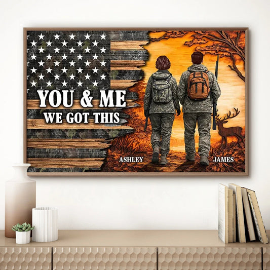 Personalized Military Couple Canvas Art for Veterans - Sentimental Home Decor Poster or Canvas MagicInPrints