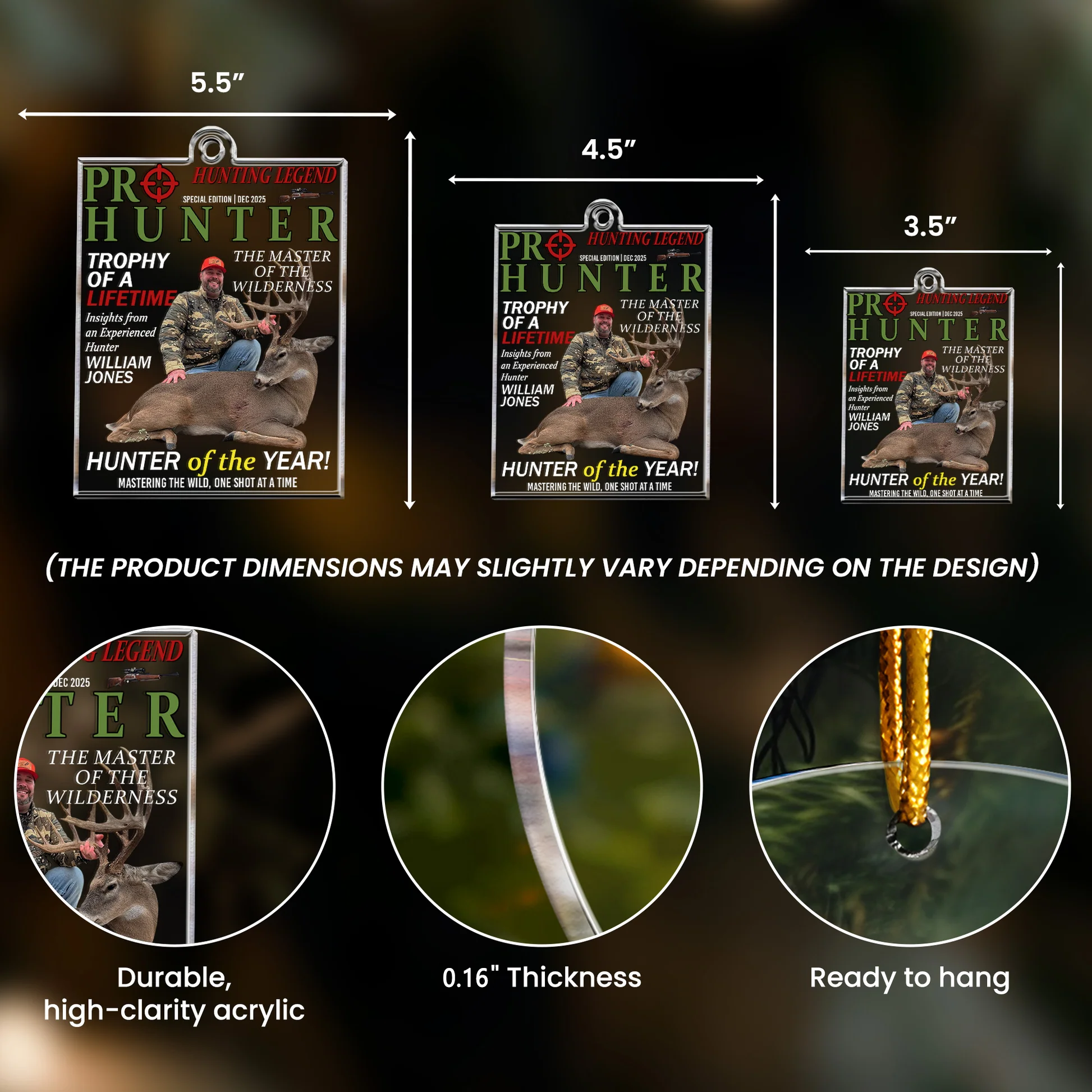 Personalized Hunting Legend Ornament for Hunters - Special Edition Gift Ornament MagicInPrints