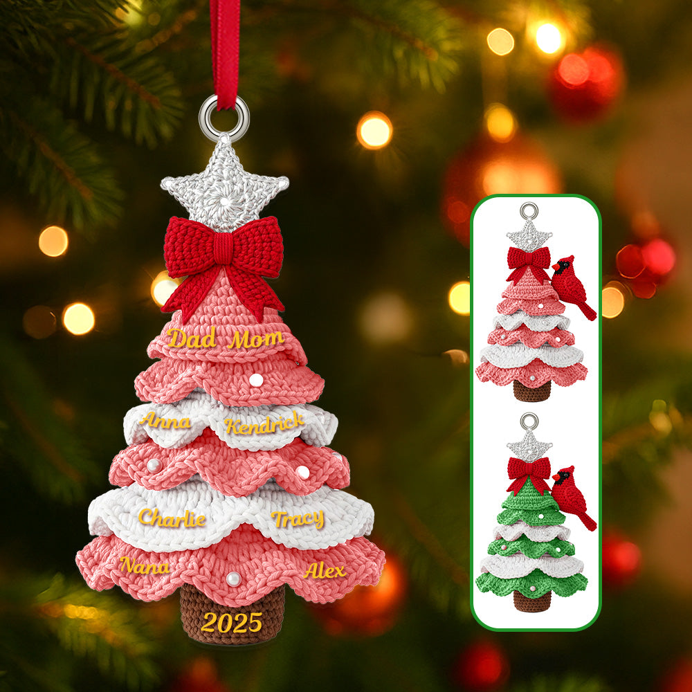 Celebrate Family Togetherness - Personalized Family Christmas Tree Acrylic Ornament - Custom Gift for Parents, Grandparents, and Loved Ones Ornament MagicInPrints