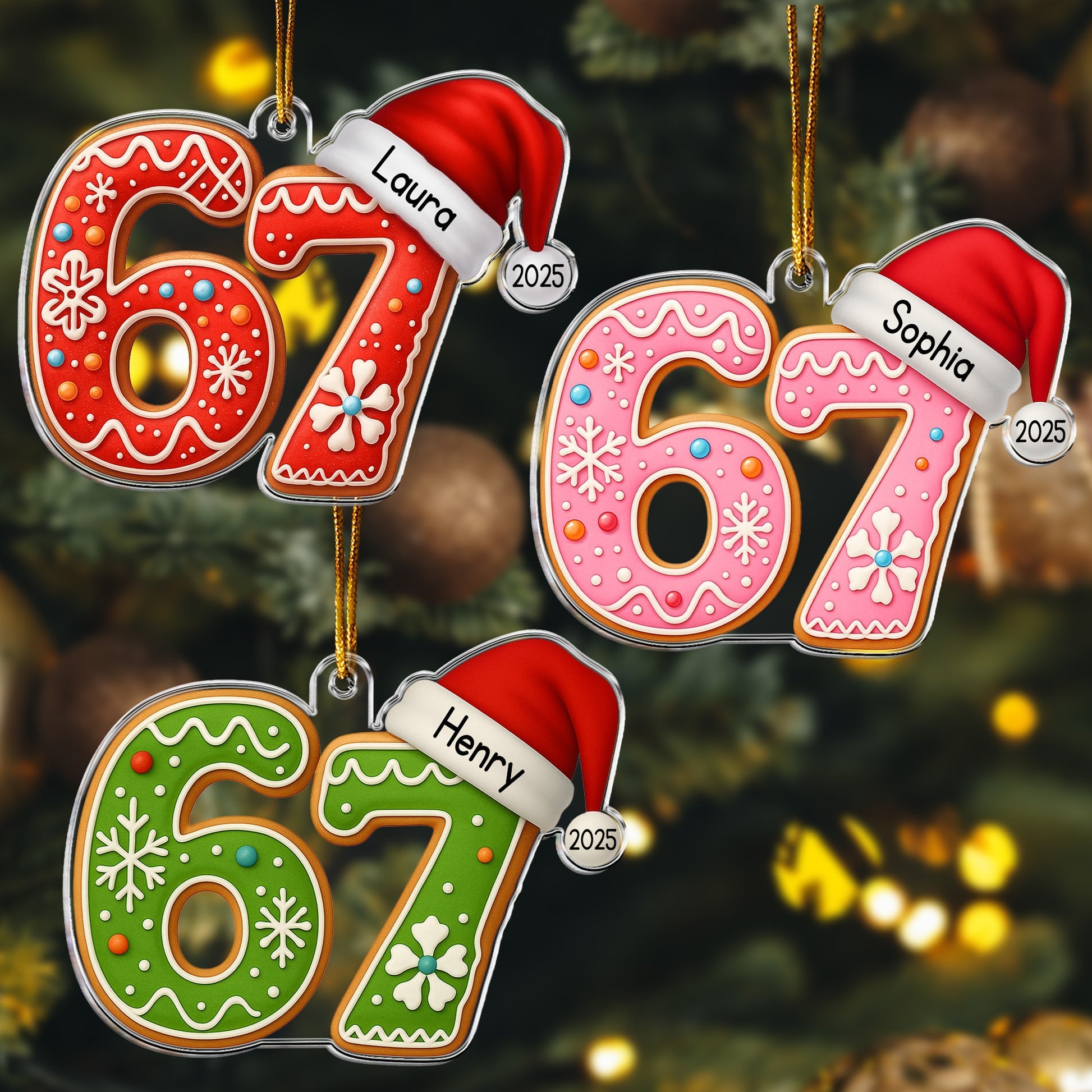 Personalized Christmas Ornament for Kids - Festive Year Keepsake Ornament MagicInPrints