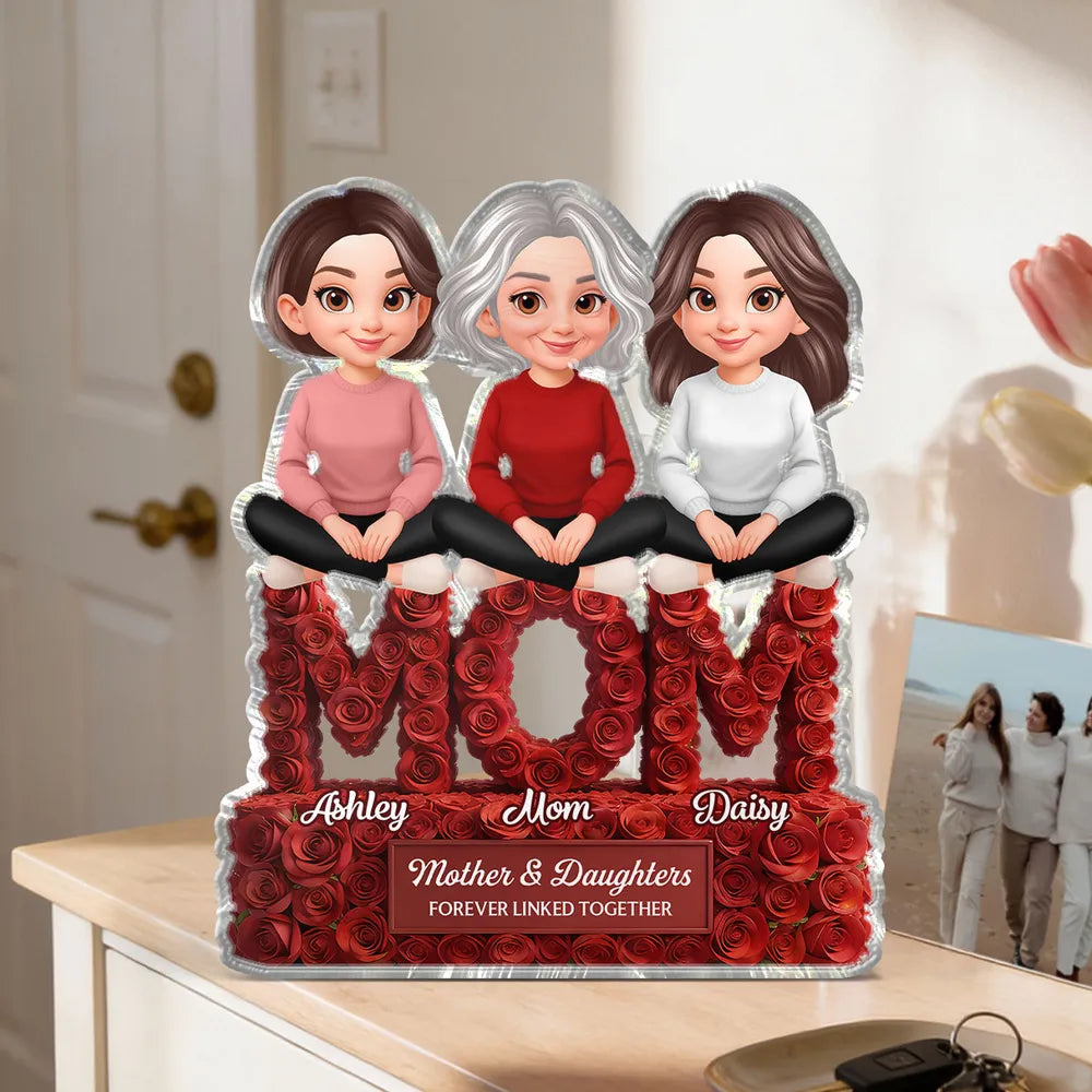 Personalized Mother & Daughters Acrylic Plaque - Sentimental Gift for Mom Plaque MagicInPrints