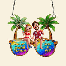 Load image into Gallery viewer, &quot;You&#39;re My Greatest Adventure&quot; - Personalized Suncatcher Ornament - Gift for Couples Ornament MagicInPrints
