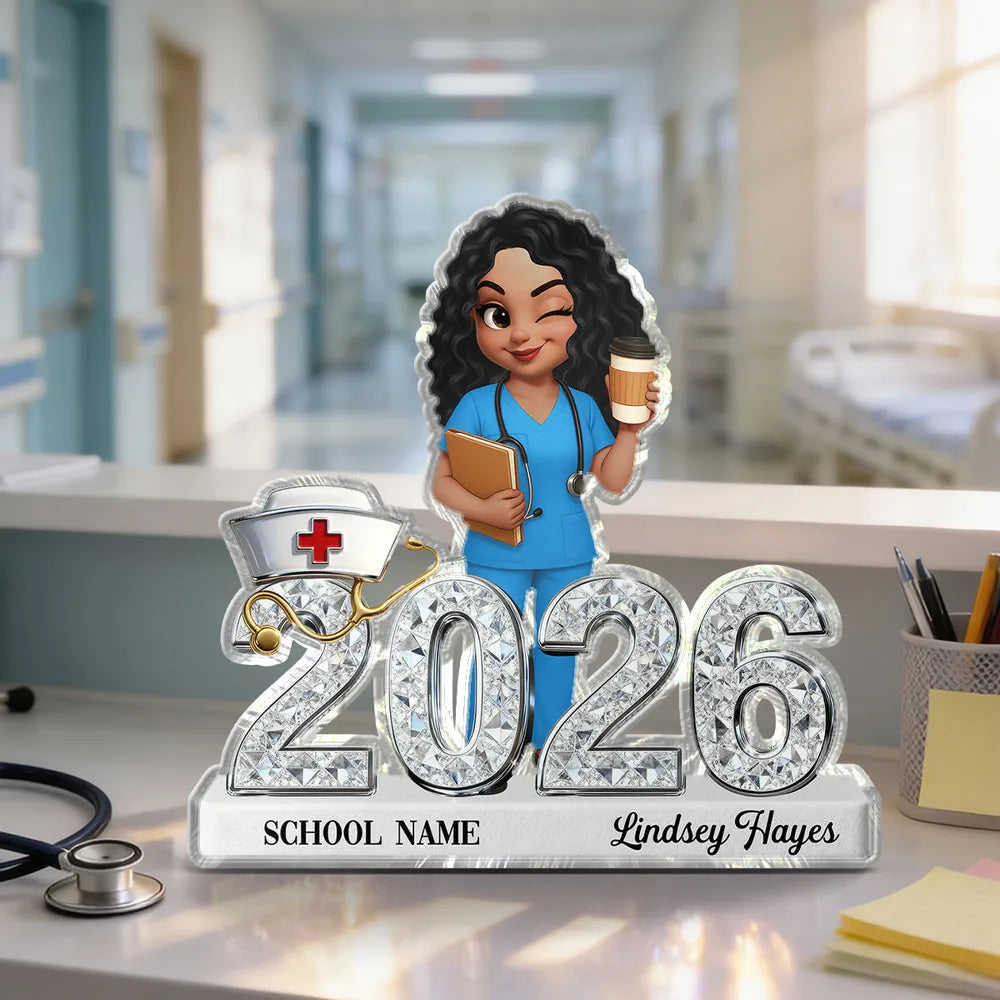 Custom Nurse Graduation Acrylic Plaque 2026 - Personalized Gift for Nursing Graduates Plaque MagicInPrints