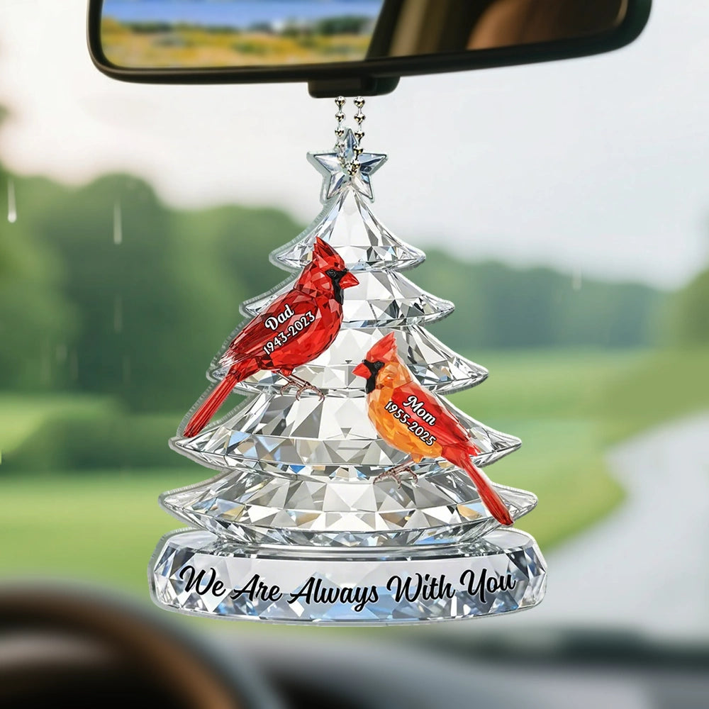 Personalized Memorial Rearview Mirror Ornament for Family - Sentimental Keepsake Car Hanger MagicInPrints