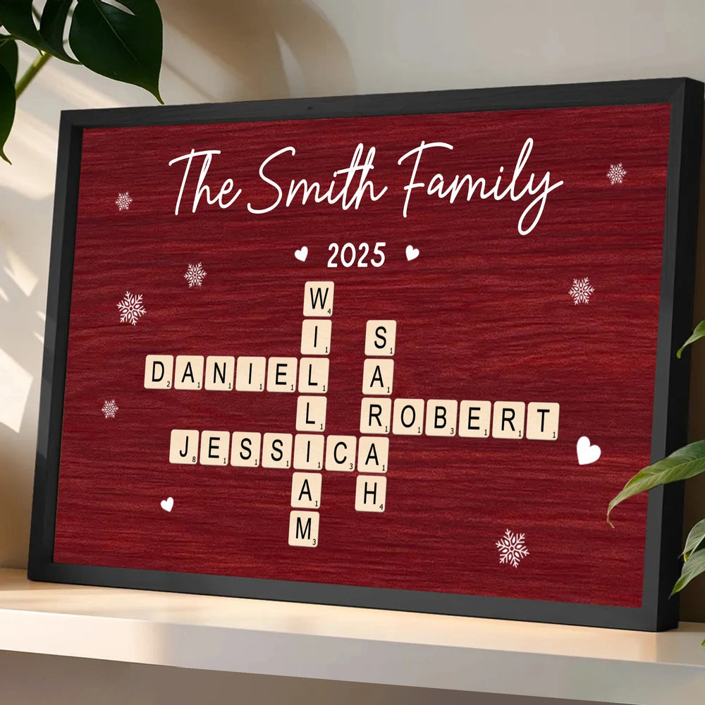 Personalized Family Name Crossword Wall Art - Custom Gift for Home Decor Poster or Canvas MagicInPrints