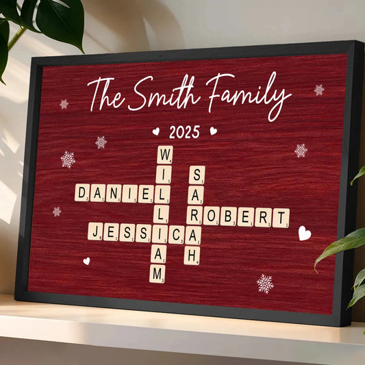 Personalized Family Name Crossword Wall Art - Custom Gift for Home Decor Poster or Canvas MagicInPrints