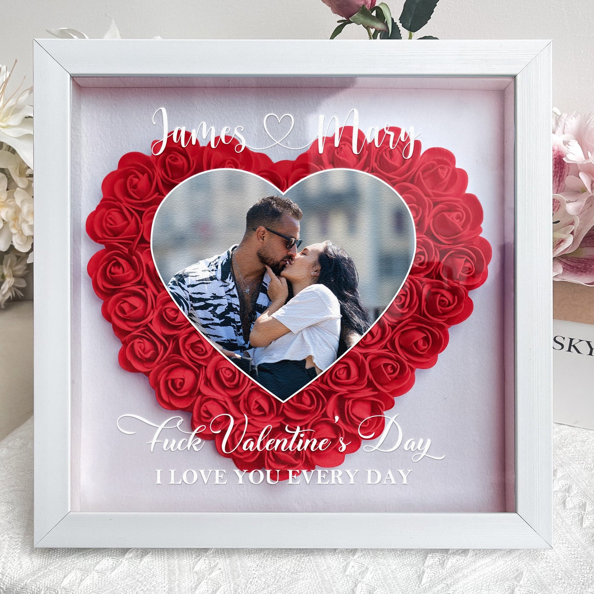 Personalized Heart-Shaped Photo Frame for Couples - Romantic Gift Plaque MagicInPrints