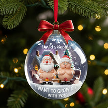 Load image into Gallery viewer, &quot;I Want to Grow Old With You&quot; - Funny Old Couple Personalized Christmas Ornament Ornament MagicInPrints

