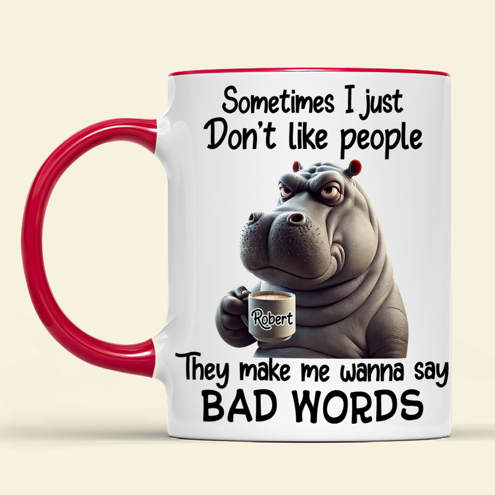 Funny Personalized Coffee Mug for Coworkers - Bad Words Design Coffee Mug PopCulturePrints