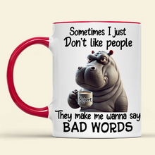 Load image into Gallery viewer, Funny Personalized Coffee Mug for Coworkers - Bad Words Design Coffee Mug PopCulturePrints
