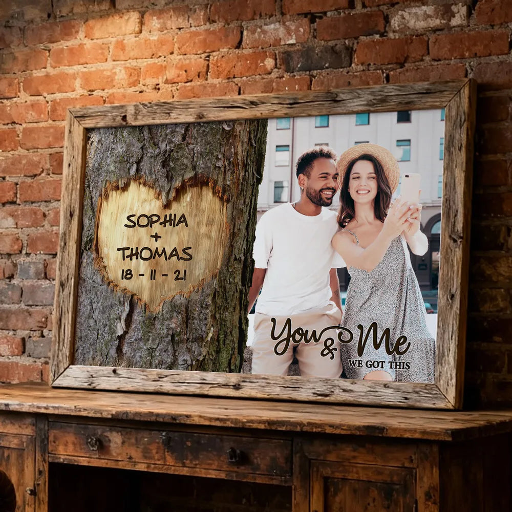 Personalized Couples Photo Canvas Print - Romantic Gift for Anniversaries Poster or Canvas MagicInPrints